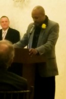 At the podium ~ My sister Brenda was inducted at the first Hall of Fame ceremony March 18, 2004